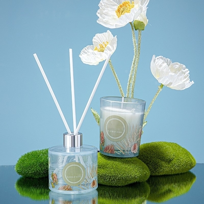 ชุดของขวัญขวดโหลเทียนหอมสีสันสดใส Pinecone Reed Diffuser 60กรัม 50มล