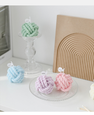 ไร้เดียงสาขนาดเล็ก Woolen Fragrance Creative Handmade Scented Candles Colorful