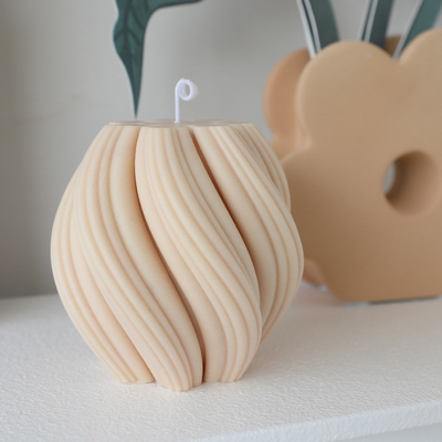 Aroma Home Unique Stock Vortex Shape เทียนหอมขี้ผึ้งถั่วเหลืองสำหรับโรงแรมงานแต่งงาน