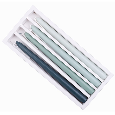 แฮนด์เมดไร้ควันไล่ระดับสีสูง Taper ดินเนอร์ขี้ผึ้งเทียนหอมพร้อมไส้ตะเกียงฝ้าย