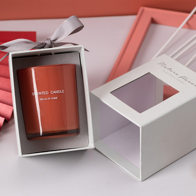 Aroma Home OEM ขี้ผึ้งถั่วเหลืองกำหนดเองแก้วพิมพ์เทียนหอม