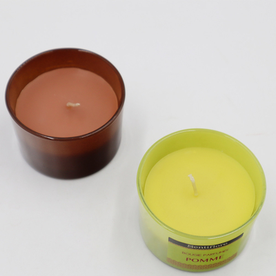 OEM ขี้ผึ้งถั่วเหลืองหอมอโรมาบ้านเทียนมะพร้าวและมะนาว 4oz