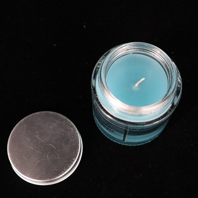 12 ออนซ์ Homemade Blue Glass Jam Jar Candles กลิ่นลาเวนเดอร์สำหรับห้องน้ำในห้องนอน