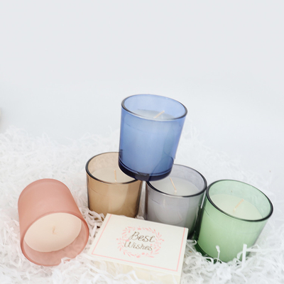 2022 Aroma Home เทียนหอมขี้ผึ้งถั่วเหลืองแก้วสีสันสดใส