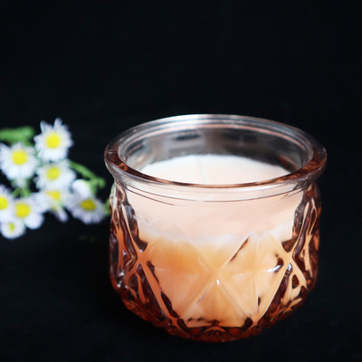 2022 Aroma Home เทียนหอมขี้ผึ้งถั่วเหลืองแก้วสีสันสดใส