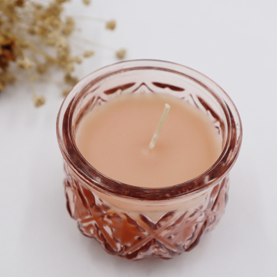 2022 Aroma Home เทียนหอมขี้ผึ้งถั่วเหลืองแก้วสีสันสดใส