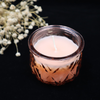 2022 Aroma Home เทียนหอมขี้ผึ้งถั่วเหลืองแก้วสีสันสดใส