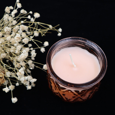 2022 Aroma Home เทียนหอมขี้ผึ้งถั่วเหลืองแก้วสีสันสดใส