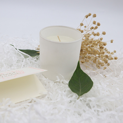 Aroma Home Simple Private Label เทียนขี้ผึ้งถั่วเหลืองสีขาวกลิ่นหอม