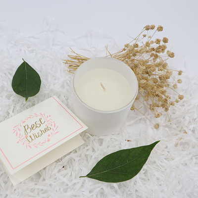 Aroma Home Simple Private Label เทียนขี้ผึ้งถั่วเหลืองสีขาวกลิ่นหอม