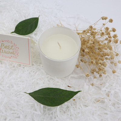 Aroma Home Simple Private Label เทียนขี้ผึ้งถั่วเหลืองสีขาวกลิ่นหอม