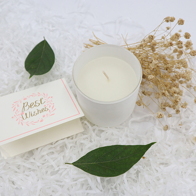 Aroma Home Simple Private Label เทียนขี้ผึ้งถั่วเหลืองสีขาวกลิ่นหอม