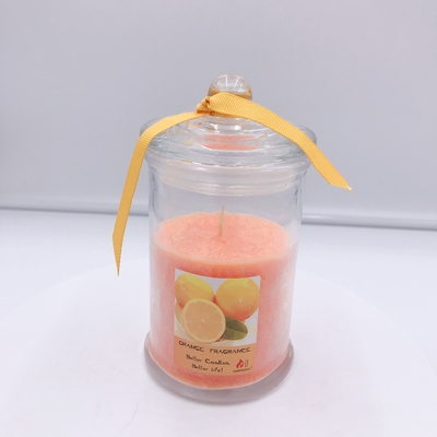 Oem ขี้ผึ้งถั่วเหลืองออเรนจ์ออเรนจ์เทียนหอม Mason Jar Candle For Sleep