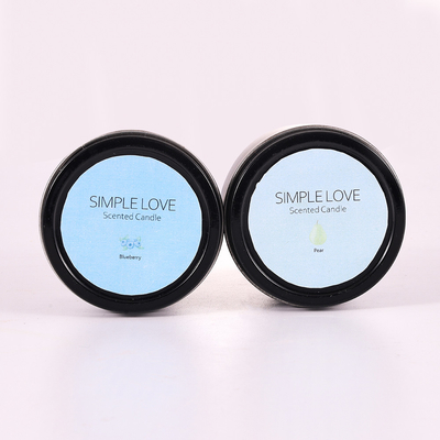 OEM 2 Oz รีไซเคิล Matte Black Tin Can Candle สำหรับห้องนอน