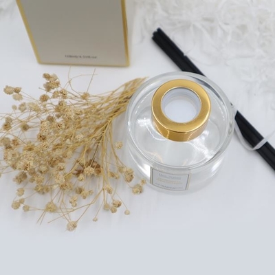 Aroma Reed Diffuser 126ml ชุดของขวัญขวดกลมหรูหราพร้อมฝาปิดสีทอง