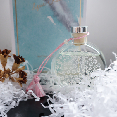 Aroma Reed Diffuser 130ml ชุดของขวัญสุดหรูพร้อมปมสีชมพูและกล่องแข็ง