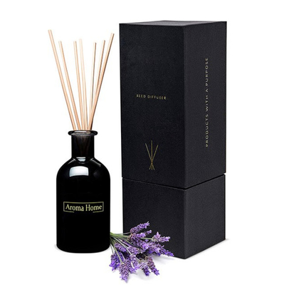เครื่องกระจายกลิ่นหอมภายในบ้านสีดำขนาดใหญ่พิเศษ 120ml เครื่องกระจายกลิ่นดอกมะลิ