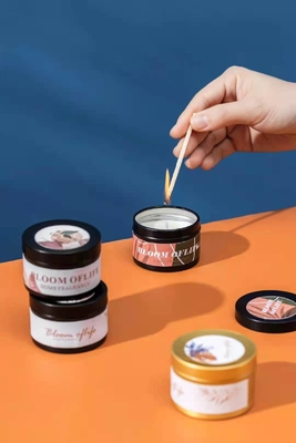 เทียนหอม Woodwick กลิ่นอโรม่าเทียนทองสีดำสำหรับการเดินทาง