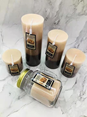 3.5oz 4.5oz เทียนถั่วเหลืองแฮนด์เมดเทียนหอมเสาเพื่อบรรเทาความเครียด