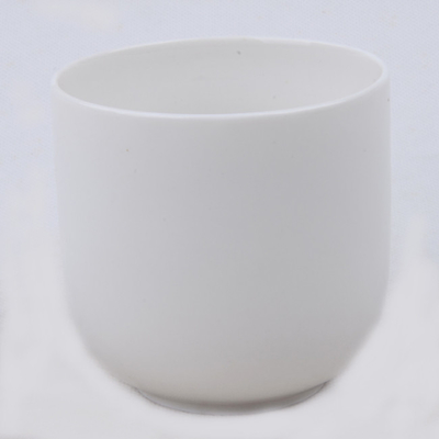 กระถางเทียนถั่วเหลืองเซรามิกธรรมชาติสีขาวล้วน 7oz สำหรับนอน