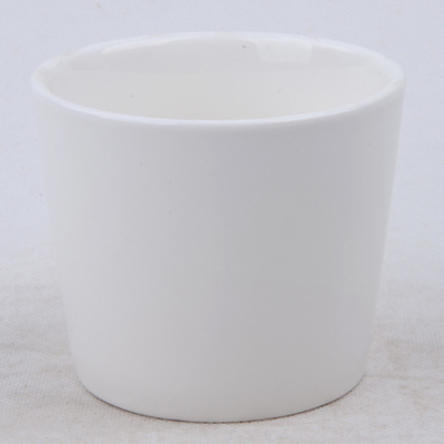 กระถางเทียนถั่วเหลืองเซรามิกธรรมชาติสีขาวล้วน 7oz สำหรับนอน