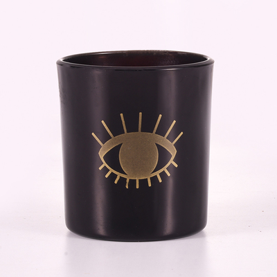Aroma Home Vanilla Bean ขี้ผึ้งถั่วเหลืองแก้วขวดเทียนหอมสีดำ 8oz