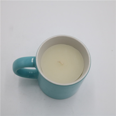 Aroma Home Shiny Blue Round Tea Cup เทียนถั่วเหลืองเซรามิกหอม 5.5oz